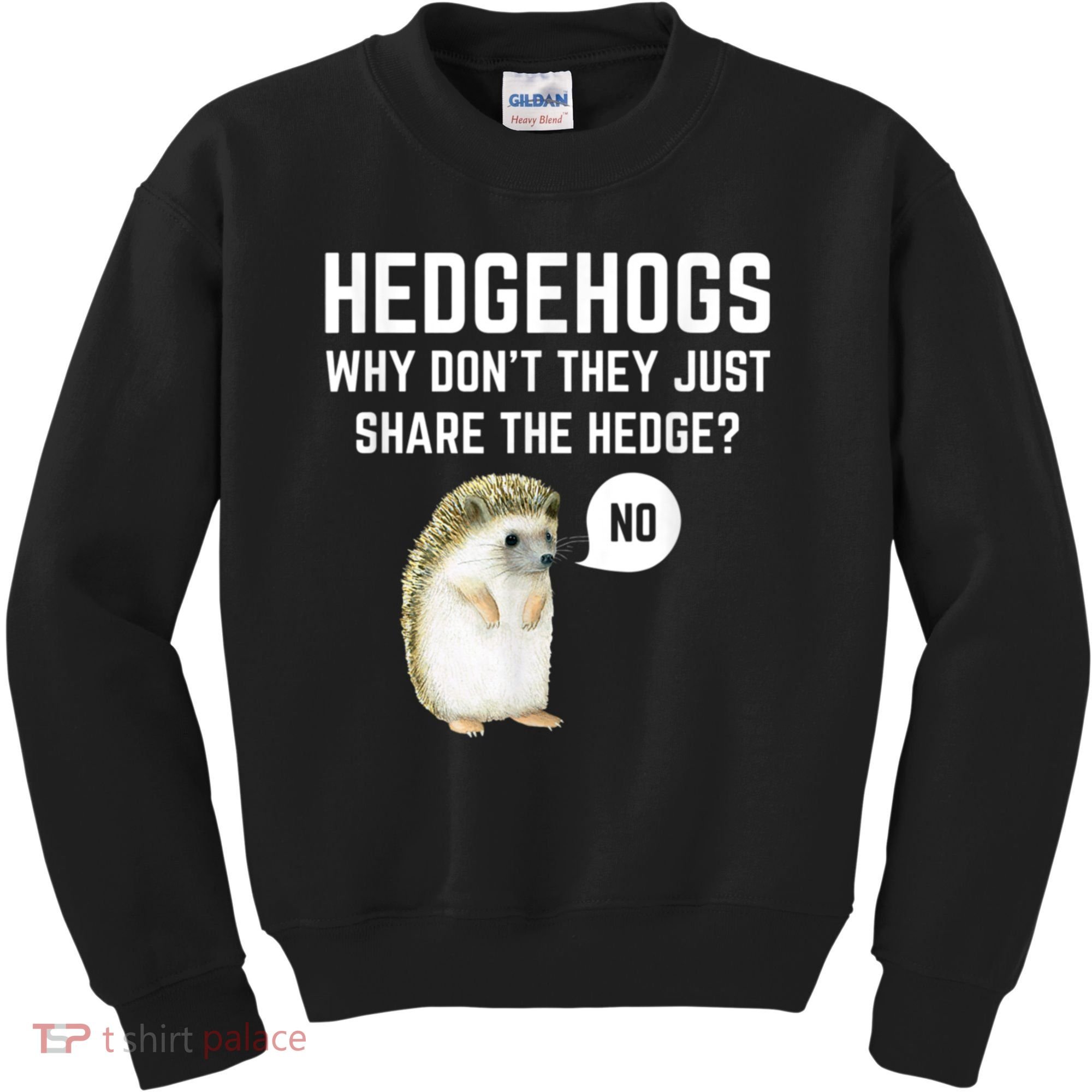 Hedgehogs Why Don't They Just Share The Hedge? Funny Hedgehog Kids Sweatshirt