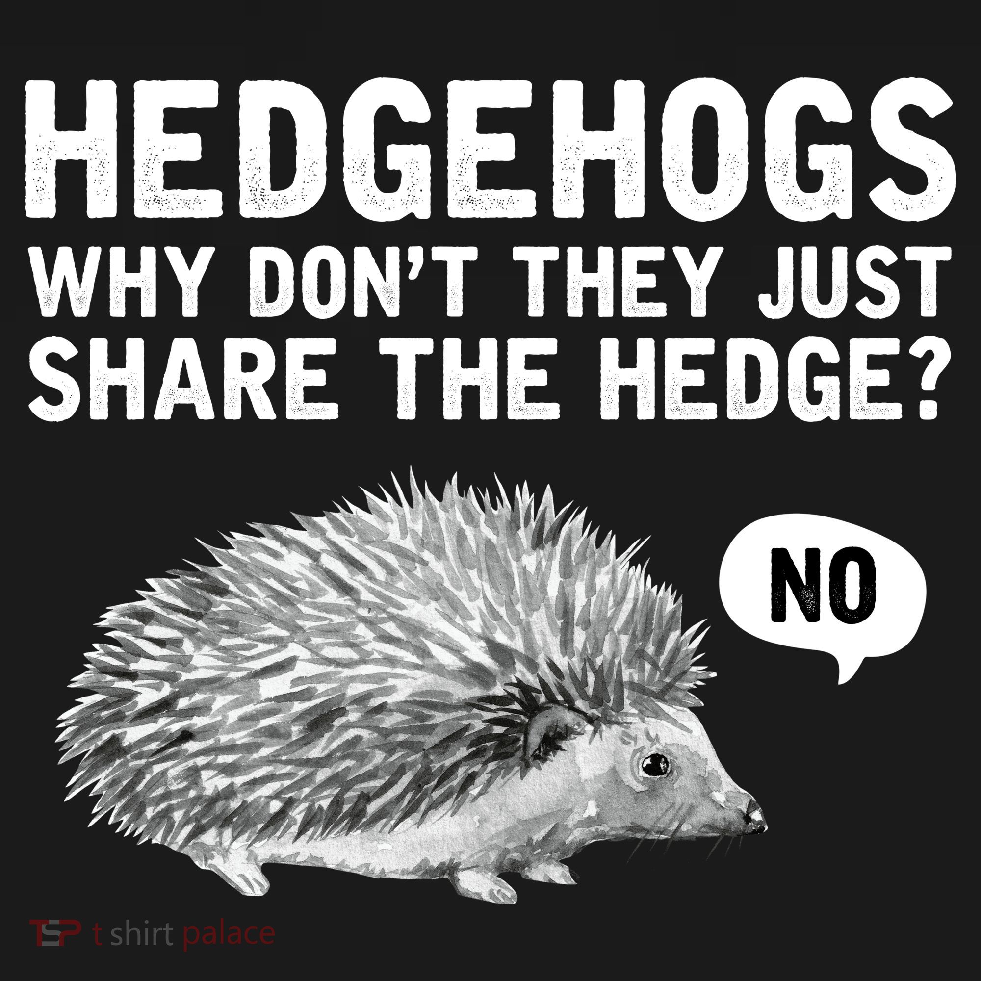 Hedgehogs Why Don't They Just Share The Hedge Funny Ornament