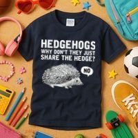 Hedgehogs Why Don't They Just Share The Hedge Funny Kids T-Shirt thumb 3
