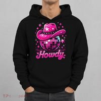 Howdy Western Disco Bachelorette Party Rodeo Cowgirl Hoodie thumb 0