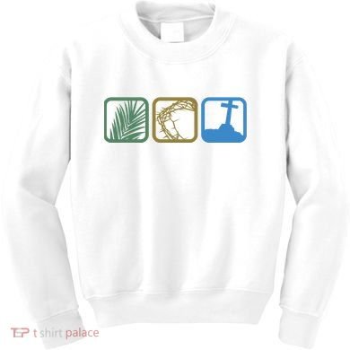 Holy Week Easter Jesus Kids Sweatshirt