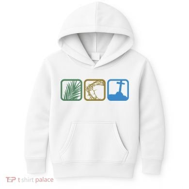 Holy Week Easter Jesus Kids Hoodie