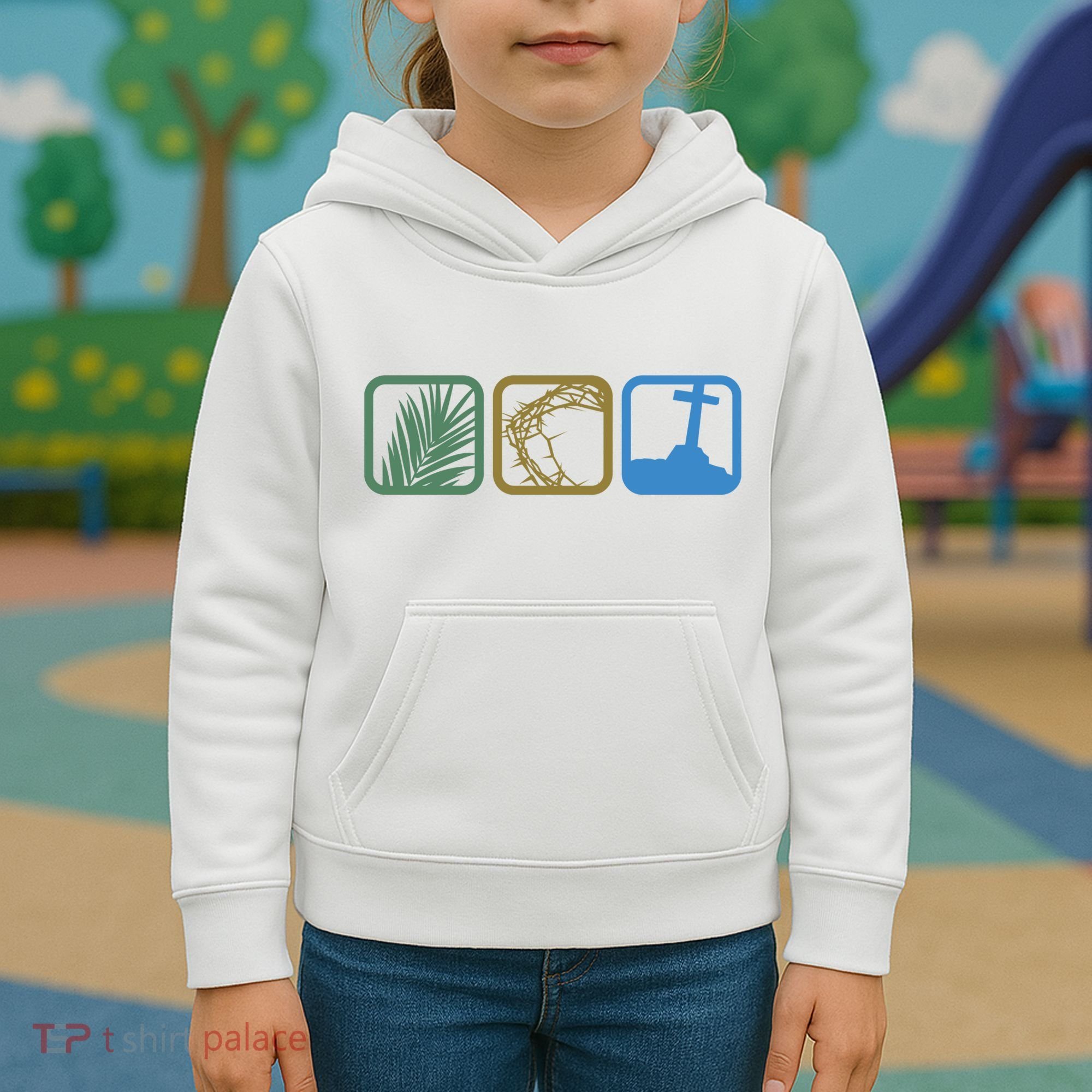 Holy Week Easter Jesus Kids Hoodie
