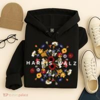 Harris Walz Flower Mandala Central Bloom Hoodie thumb 4