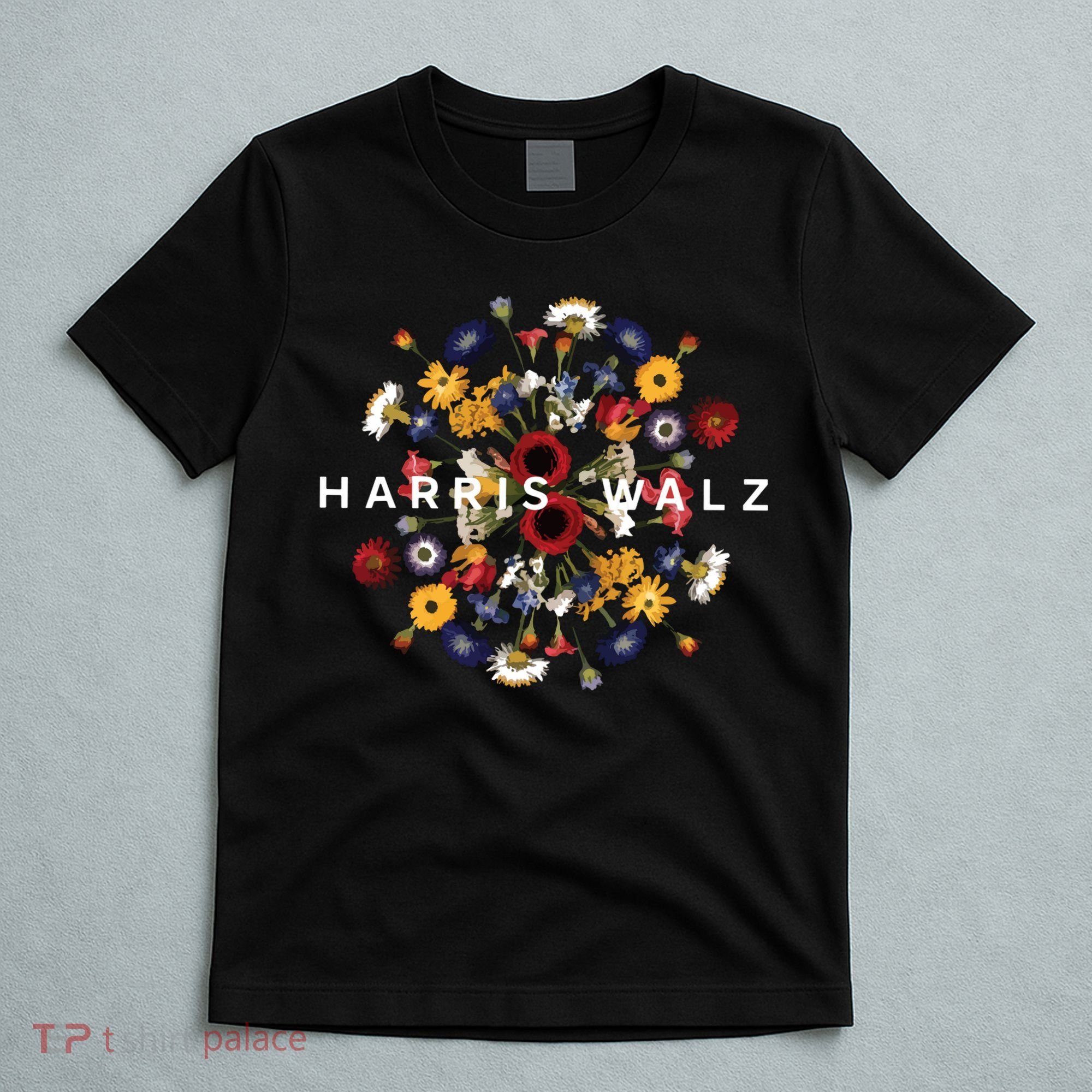 Harris Walz Flower Mandala Central Bloom T-Shirt