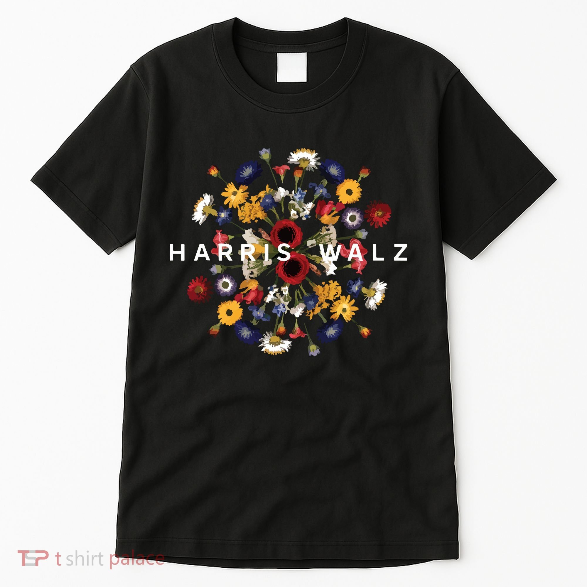 Harris Walz Flower Mandala Central Bloom Tall T-Shirt