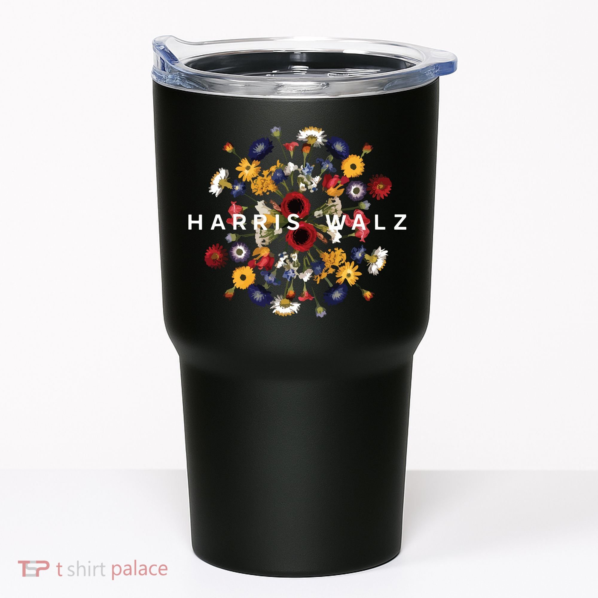 Harris Walz Flower Mandala Central Bloom Tumbler