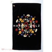 Harris Walz Flower Mandala Central Bloom Golf Towel thumb 0