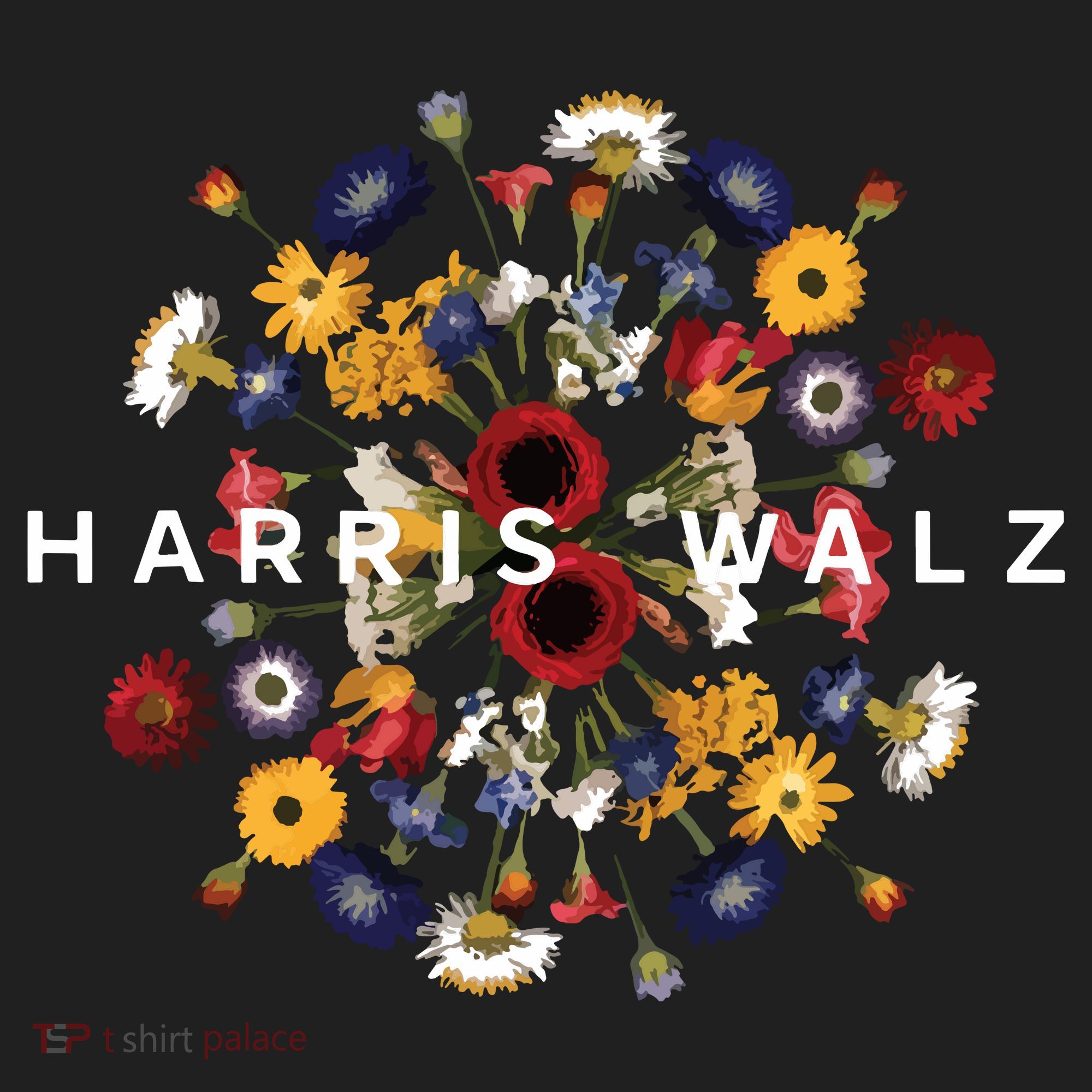 Harris Walz Flower Mandala Central Bloom Golf Towel