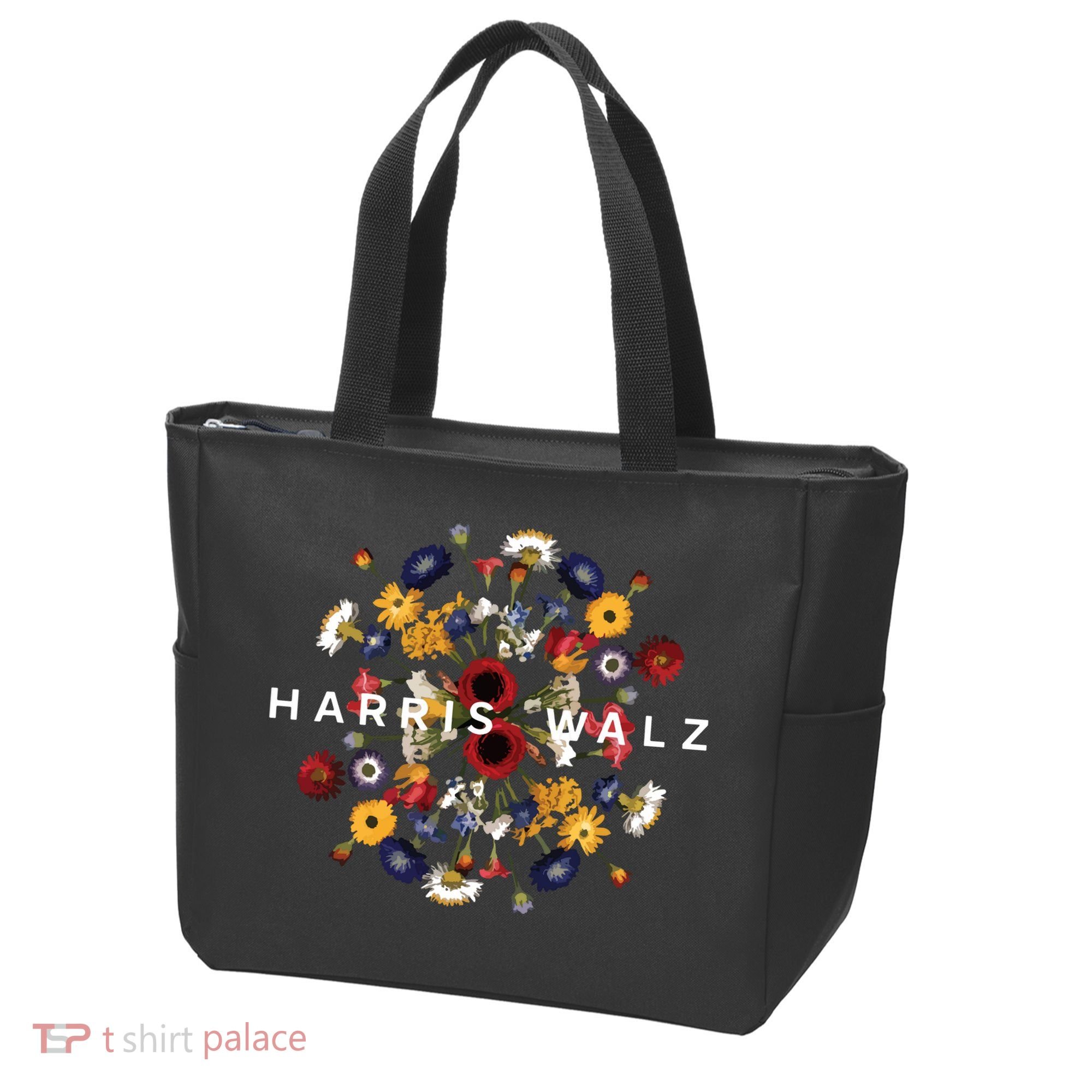 Harris Walz Flower Mandala Central Bloom Tote Bag