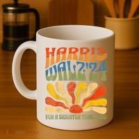 Harris Waltz For A Brighter Tomorrow Kamala Harris Waltz Coffee Mug thumb 4