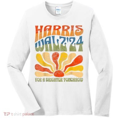 Harris Waltz For A Brighter Tomorrow Kamala Harris Waltz Women's Long Sleeve Shirt