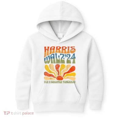 Harris Waltz For A Brighter Tomorrow Kamala Harris Waltz Kids Hoodie