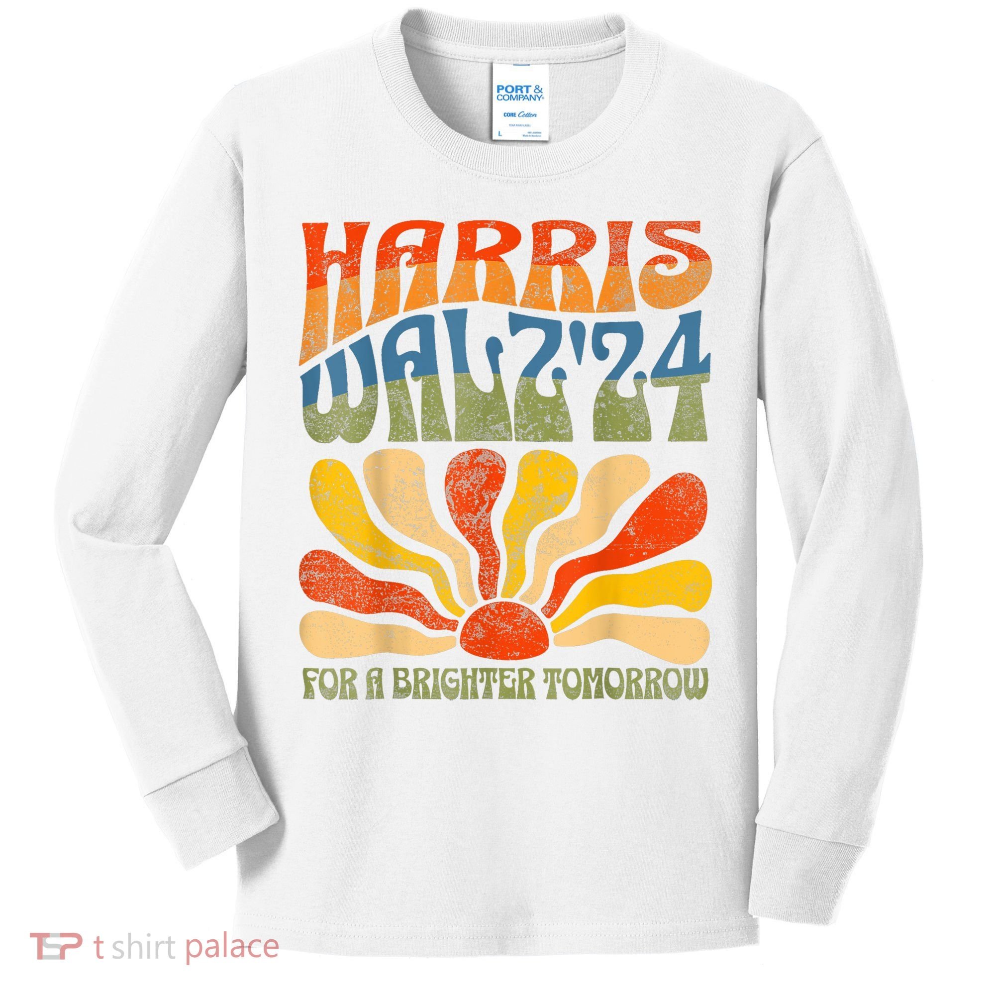 Harris Waltz For A Brighter Tomorrow Kamala Harris Waltz Kids Long Sleeve Shirt