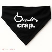 Handicap Wheelchair Funny Wheelchair Fall USA-Made Doggie Bandana thumb 0