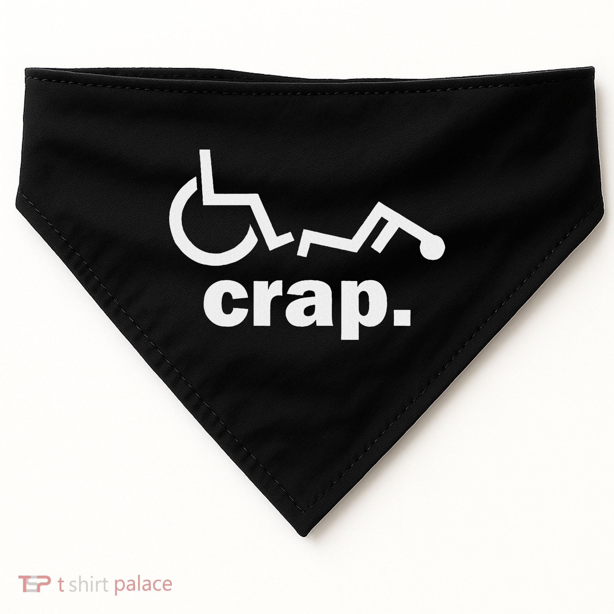 Handicap Wheelchair Funny Wheelchair Fall USA-Made Doggie Bandana