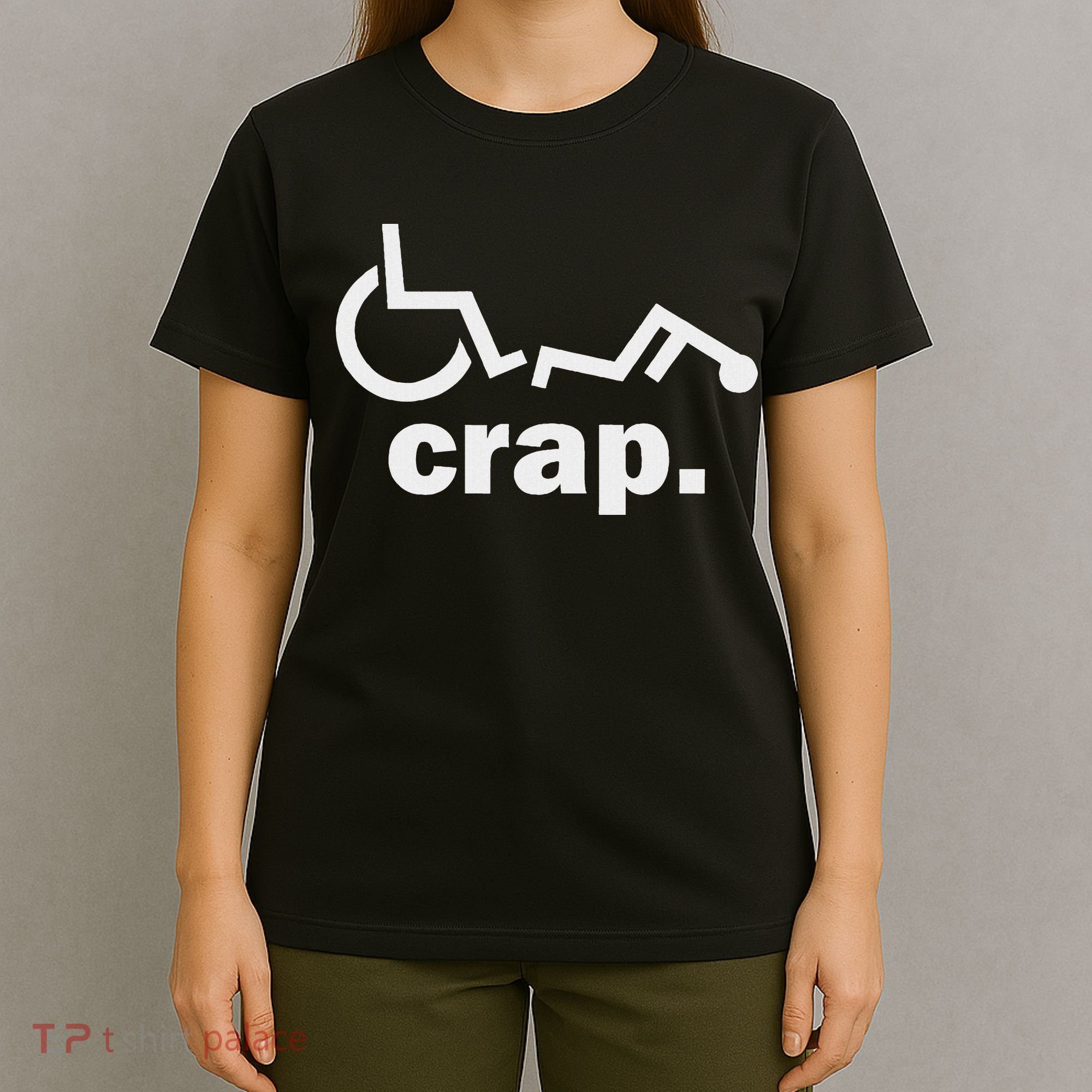 Handicap Wheelchair Funny Wheelchair Fall T-Shirt