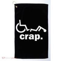 Handicap Wheelchair Funny Wheelchair Fall Golf Towel thumb 0