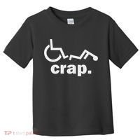 Handicap Wheelchair Funny Wheelchair Fall Toddler T-Shirt thumb 0