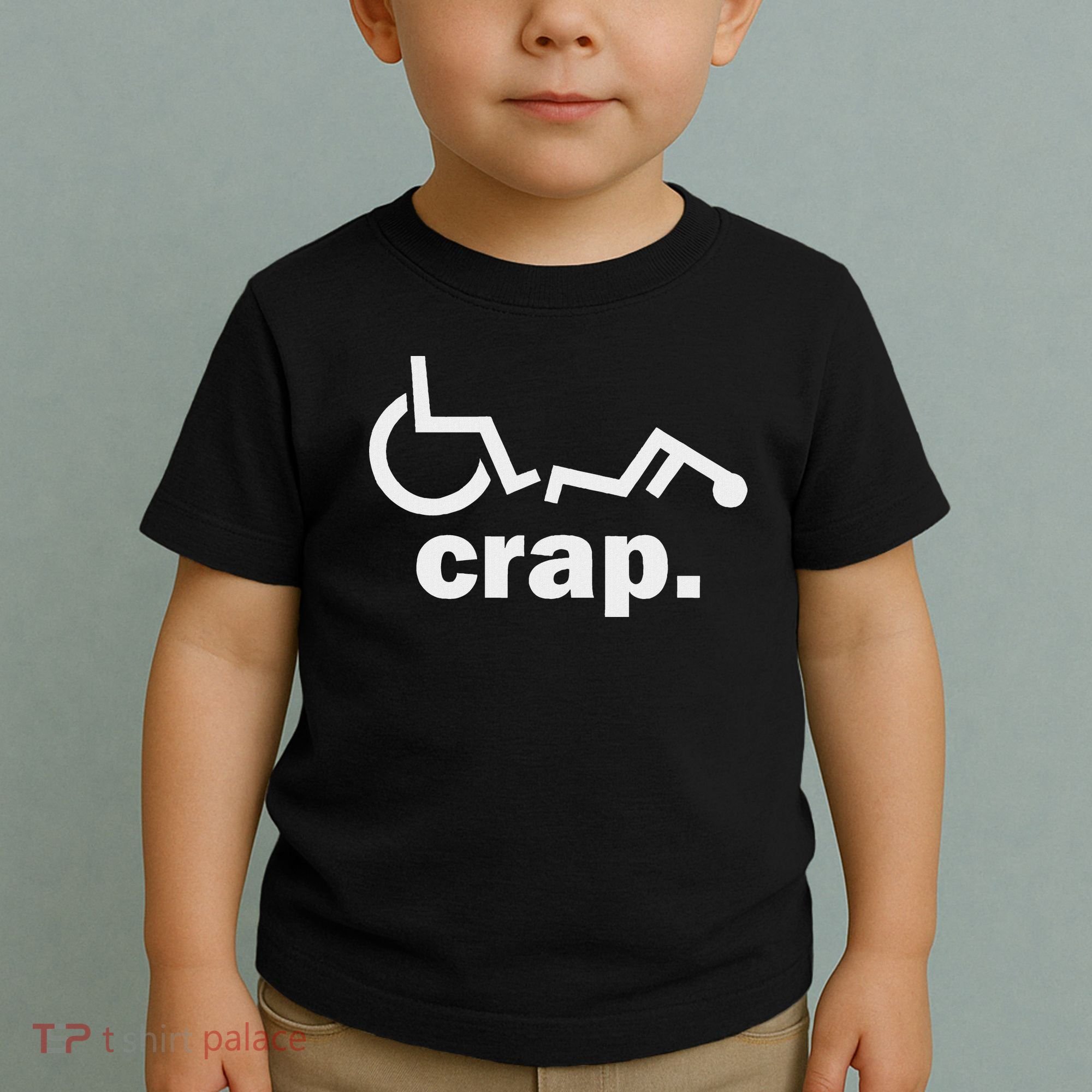 Handicap Wheelchair Funny Wheelchair Fall Toddler T-Shirt
