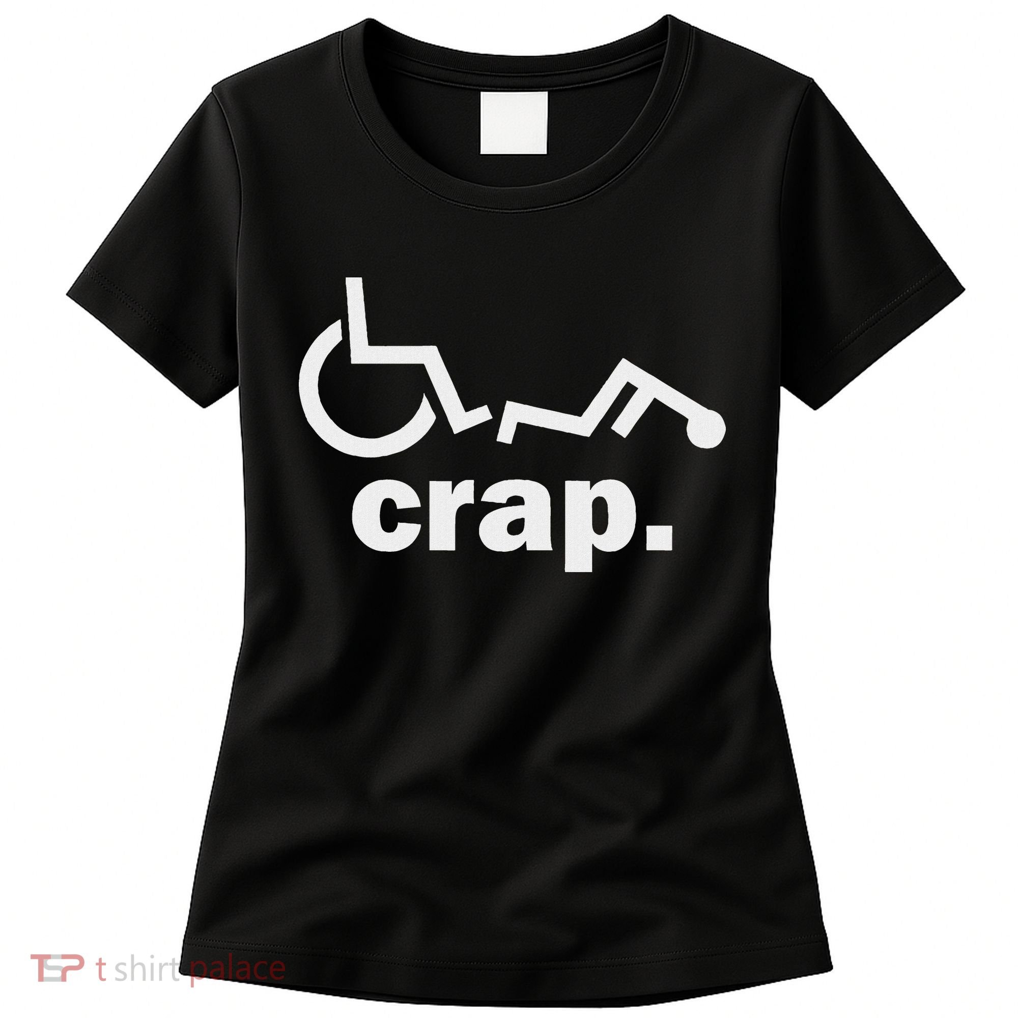 Handicap Wheelchair Funny Wheelchair Fall Women's T-Shirt