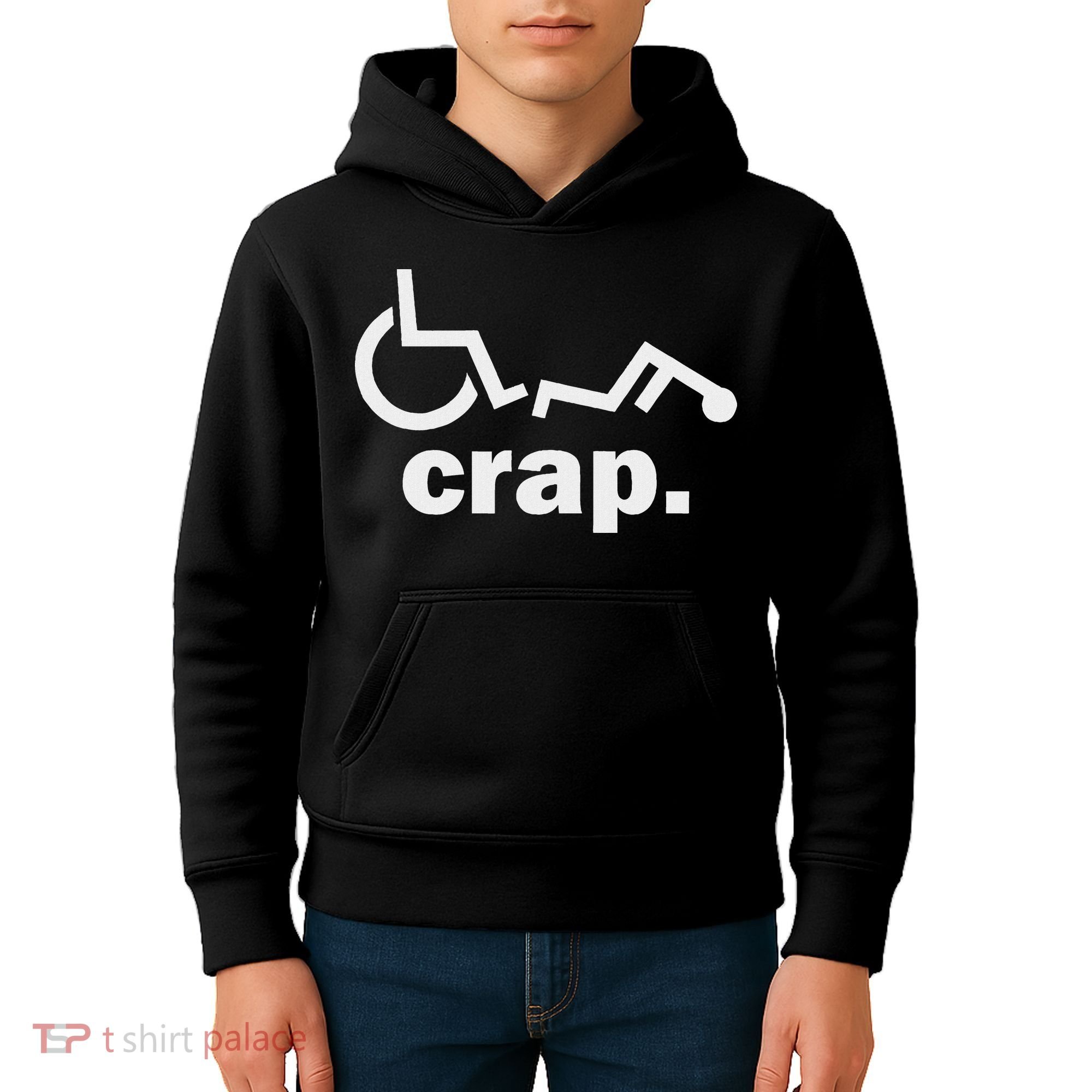 Handicap Wheelchair Funny Wheelchair Fall Kids Hoodie