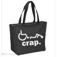 Handicap Wheelchair Funny Wheelchair Fall Tote Bag thumb 2