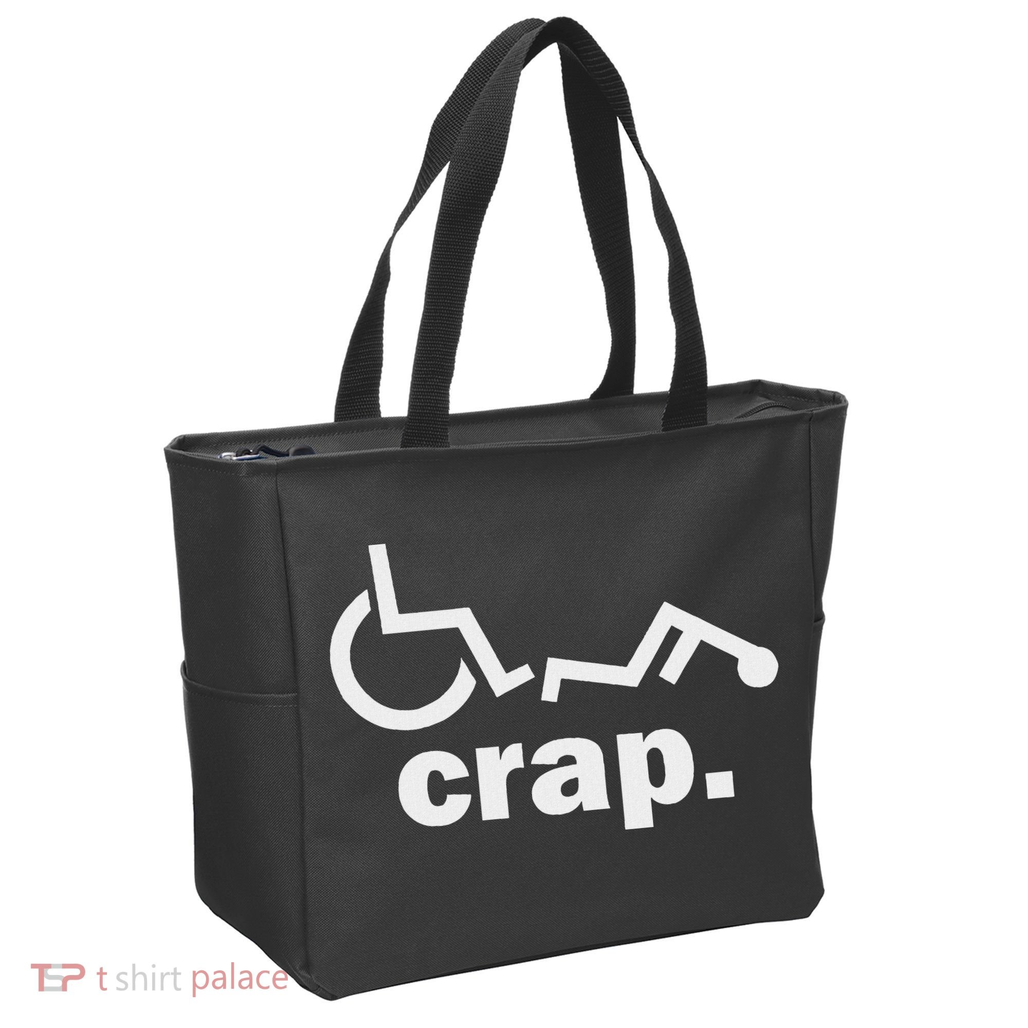 Handicap Wheelchair Funny Wheelchair Fall Tote Bag