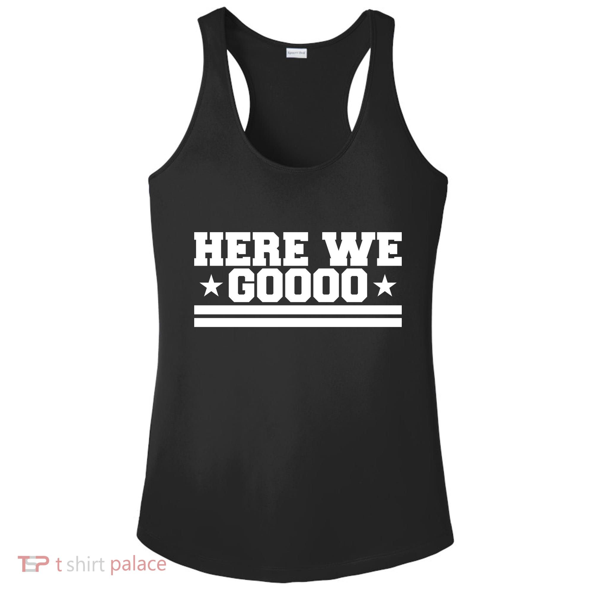 Here We Go Dallas Football Ladies PosiCharge Competitor Racerback Tank