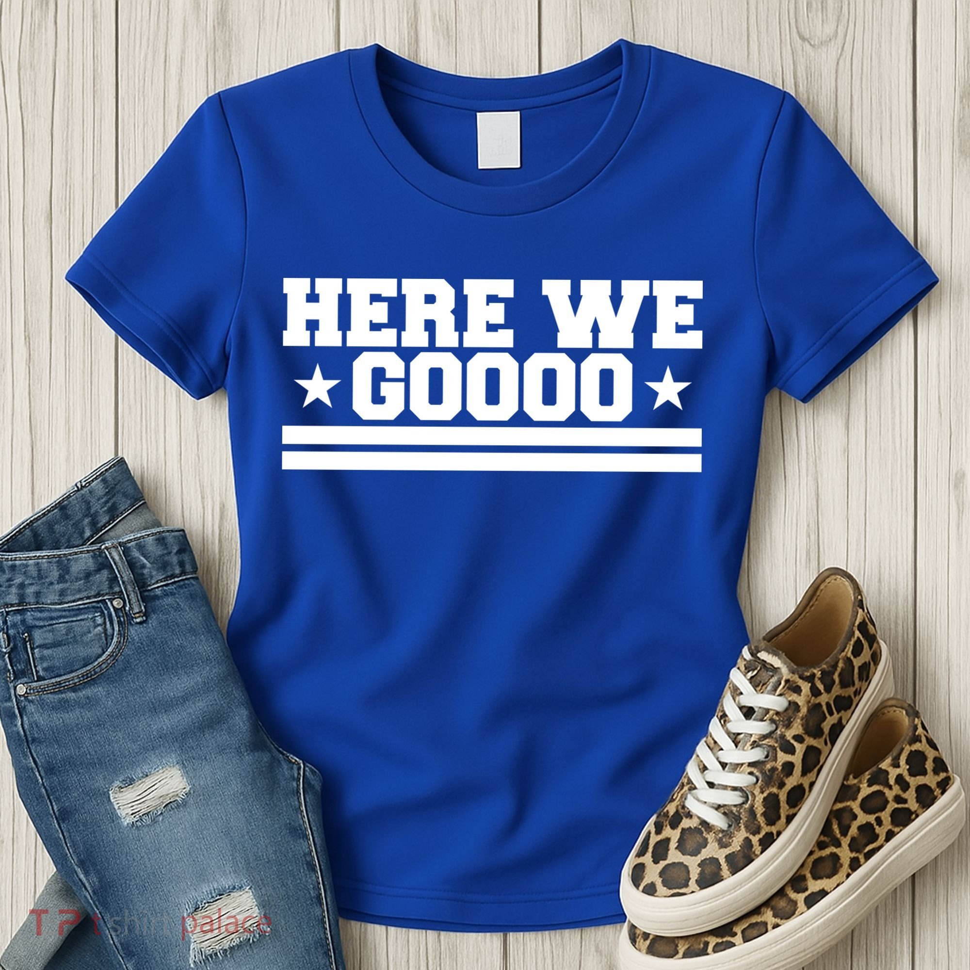 Here We Go Dallas Football Women's T-Shirt