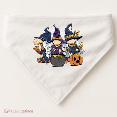 Halloween Witch Gnomes USA-Made Doggie Bandana