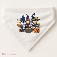Halloween Witch Gnomes USA-Made Doggie Bandana thumb 0