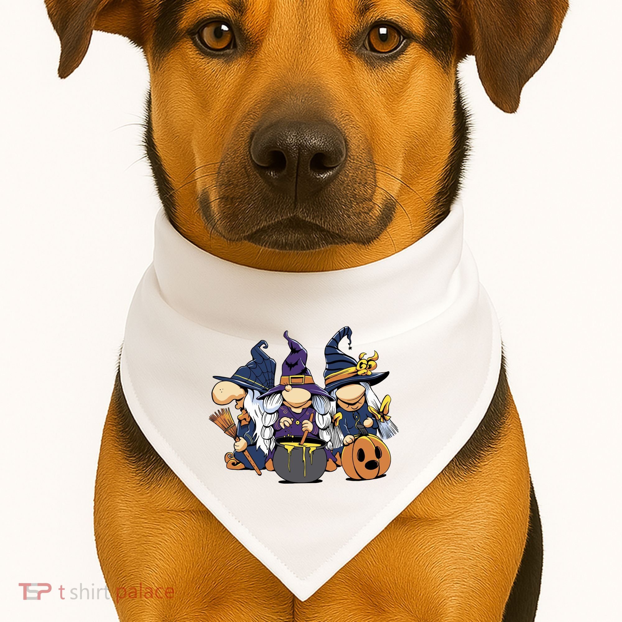 Halloween Witch Gnomes USA-Made Doggie Bandana