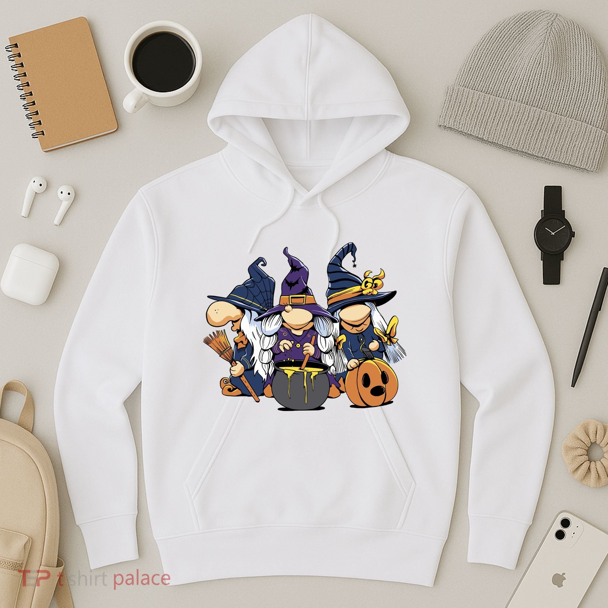 Halloween Witch Gnomes Hoodie
