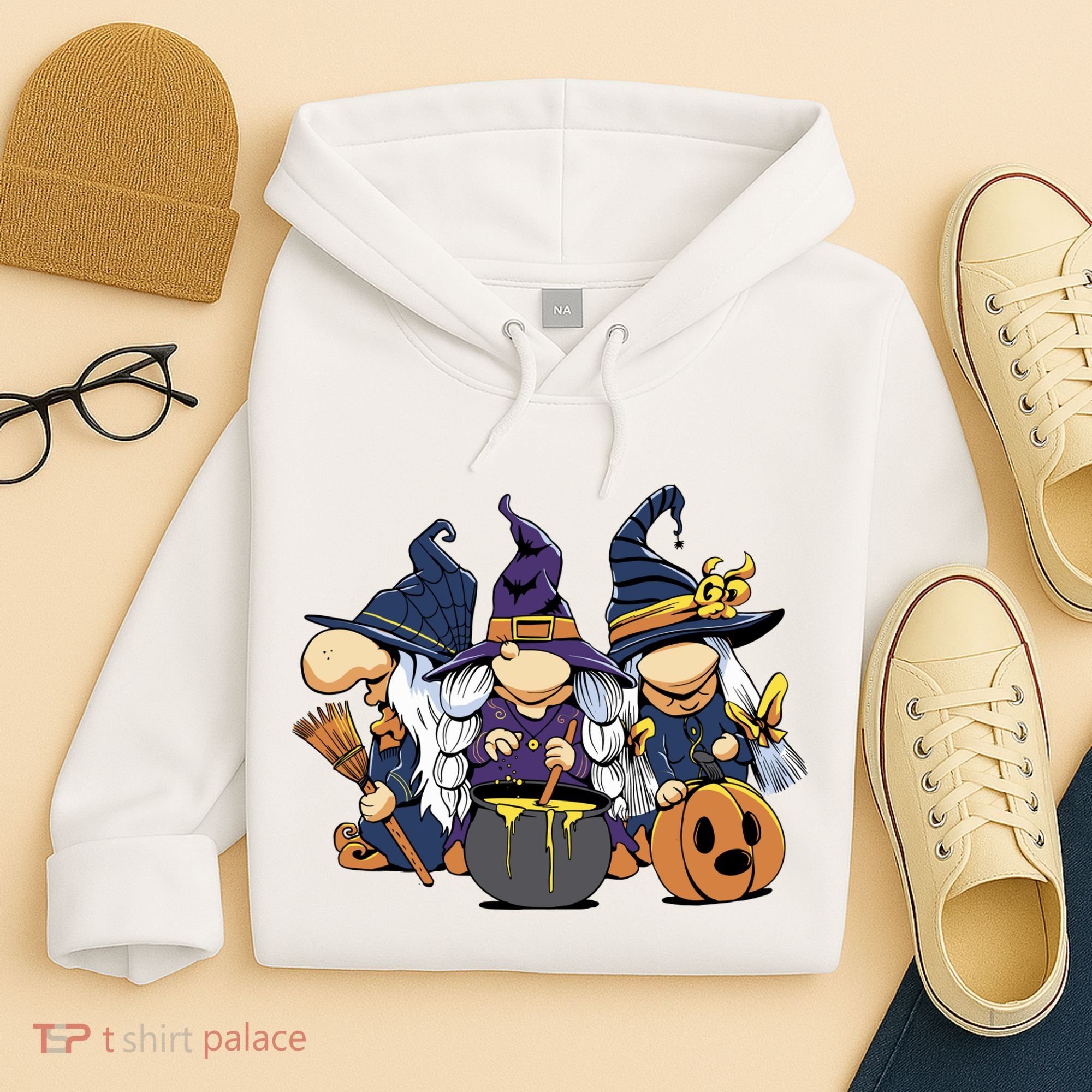 Halloween Witch Gnomes Hoodie