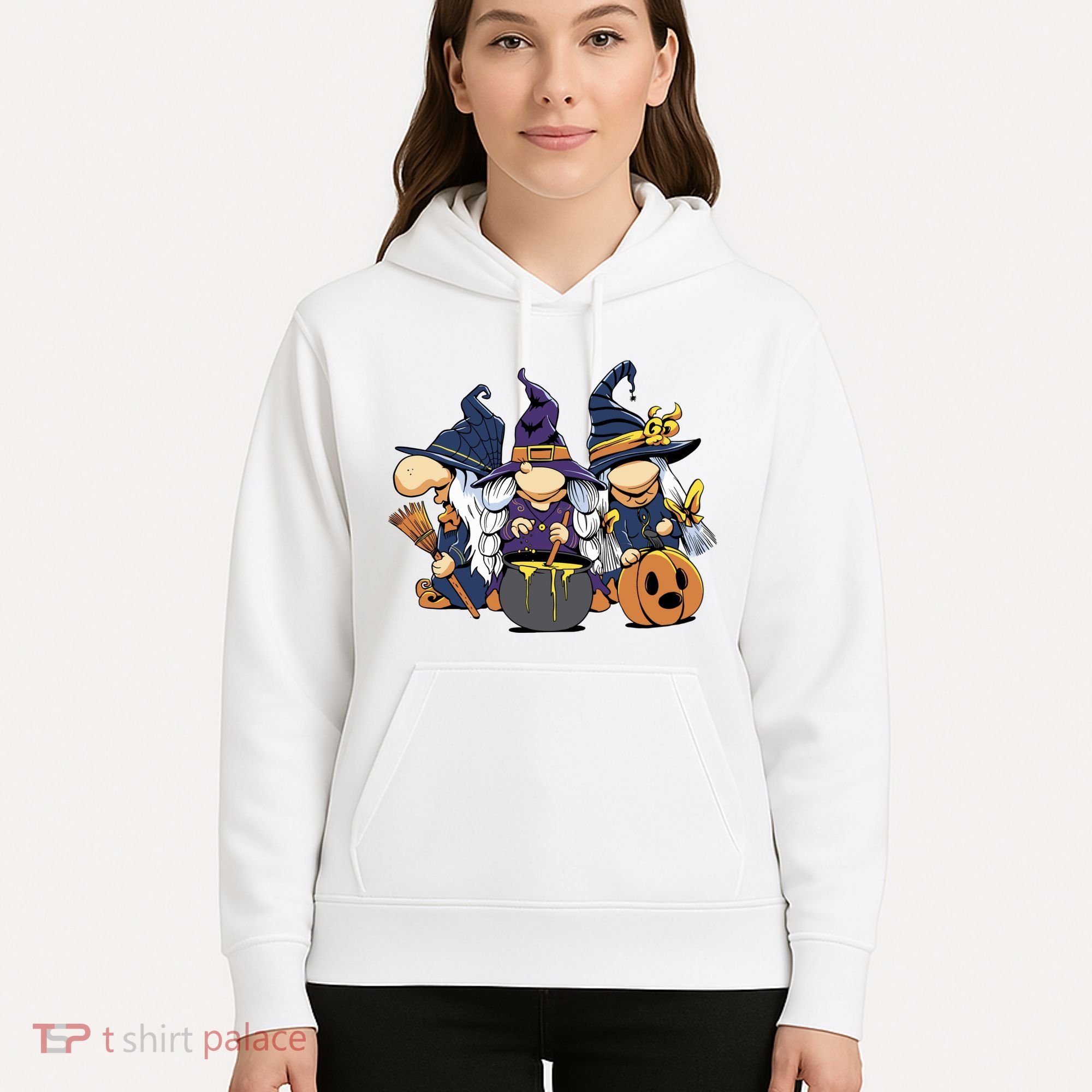 Halloween Witch Gnomes Hoodie