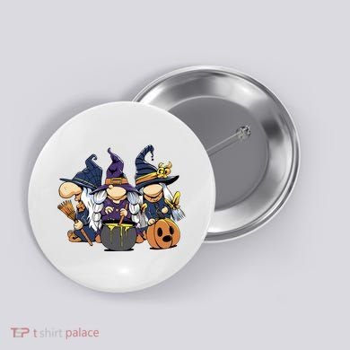 Halloween Witch Gnomes Button