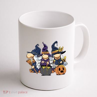 Halloween Witch Gnomes Coffee Mug back