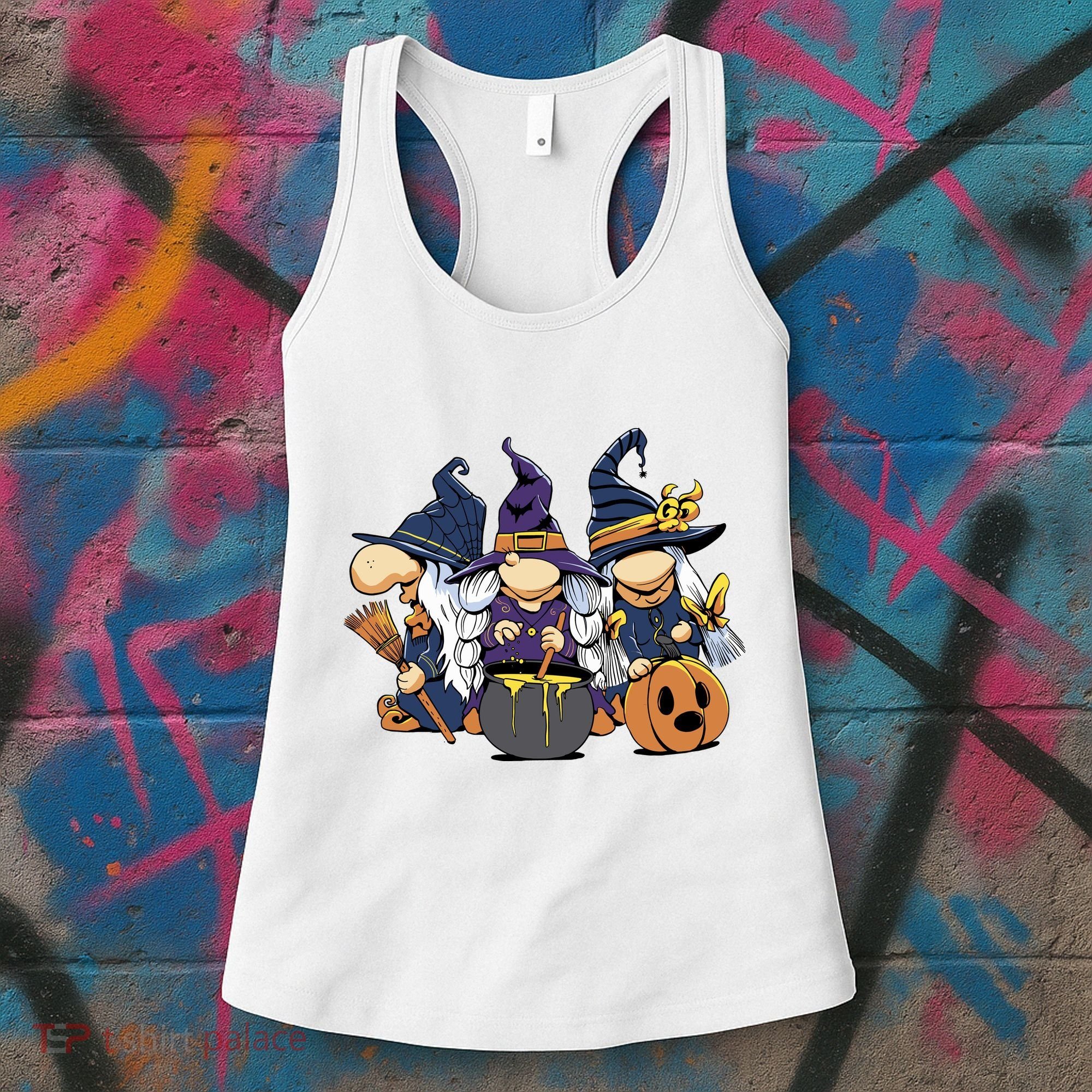 Halloween Witch Gnomes Women's Tank Top