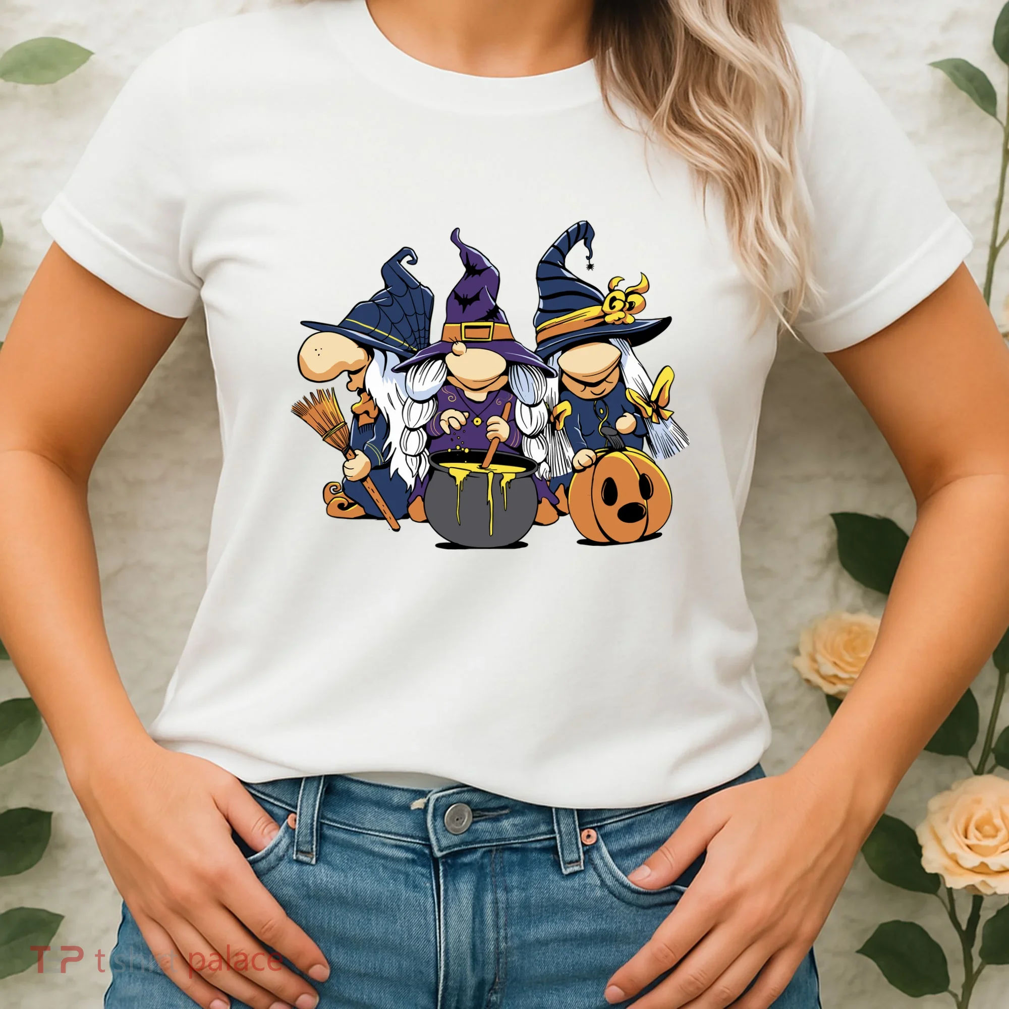 Halloween Witch Gnomes Women's T-Shirt