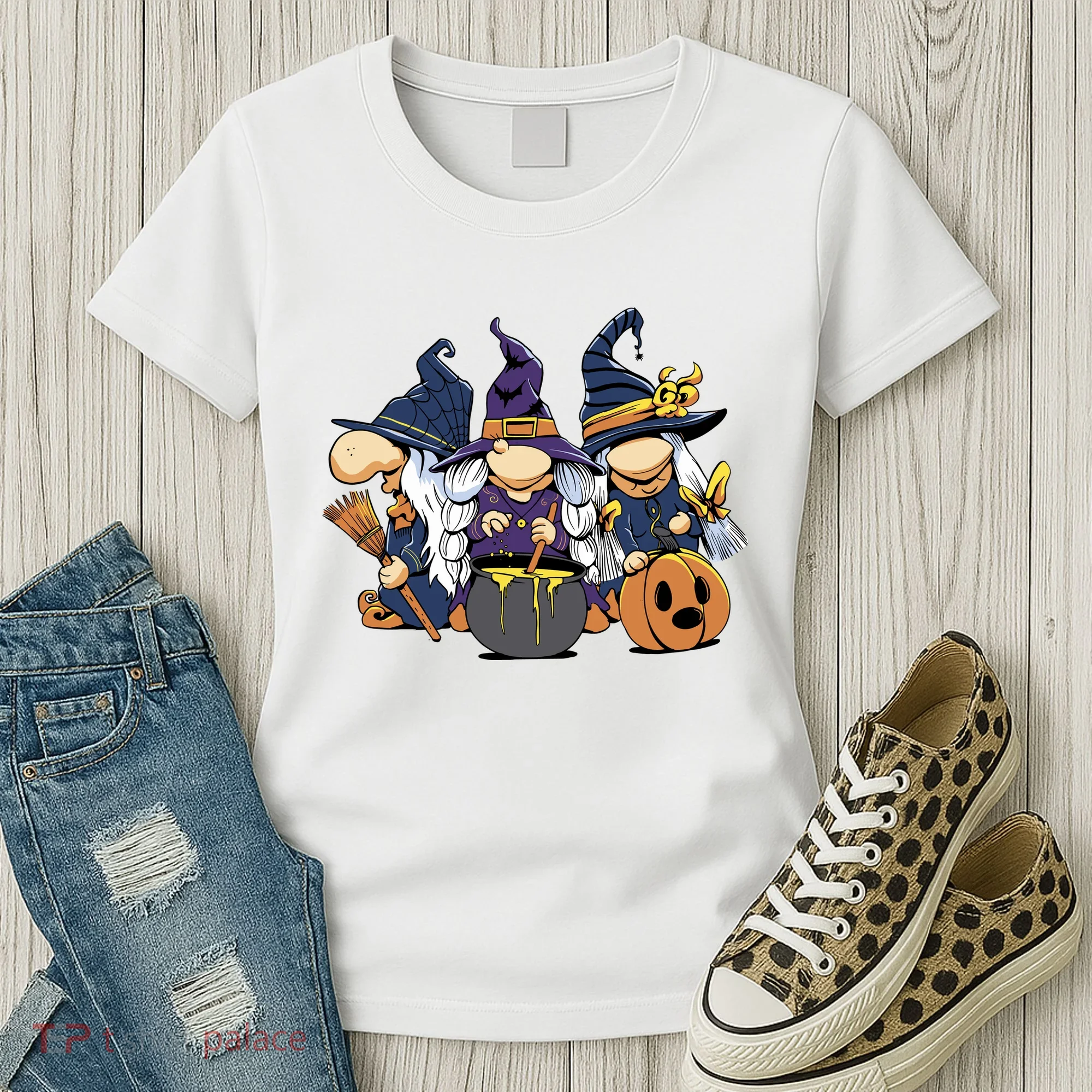 Halloween Witch Gnomes Women's T-Shirt