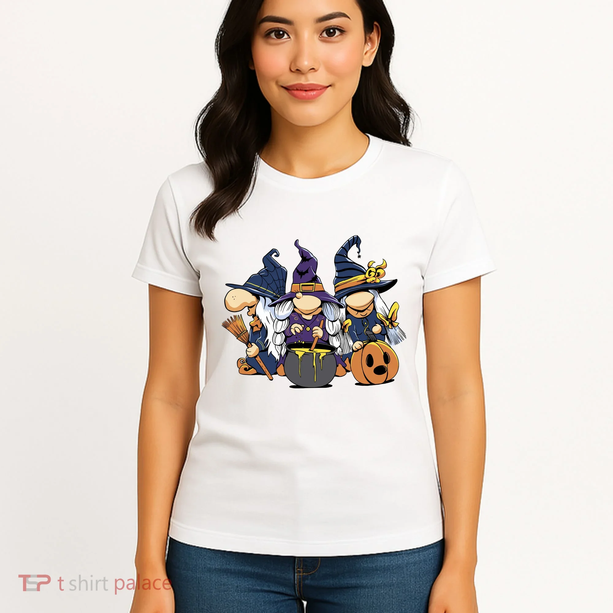 Halloween Witch Gnomes Women's T-Shirt