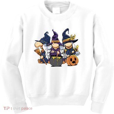 Halloween Witch Gnomes Kids Sweatshirt