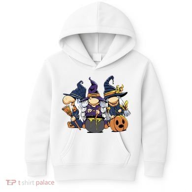 Halloween Witch Gnomes Kids Hoodie