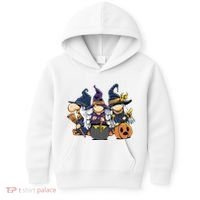 Halloween Witch Gnomes Kids Hoodie thumb 0
