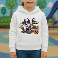Halloween Witch Gnomes Kids Hoodie thumb 3