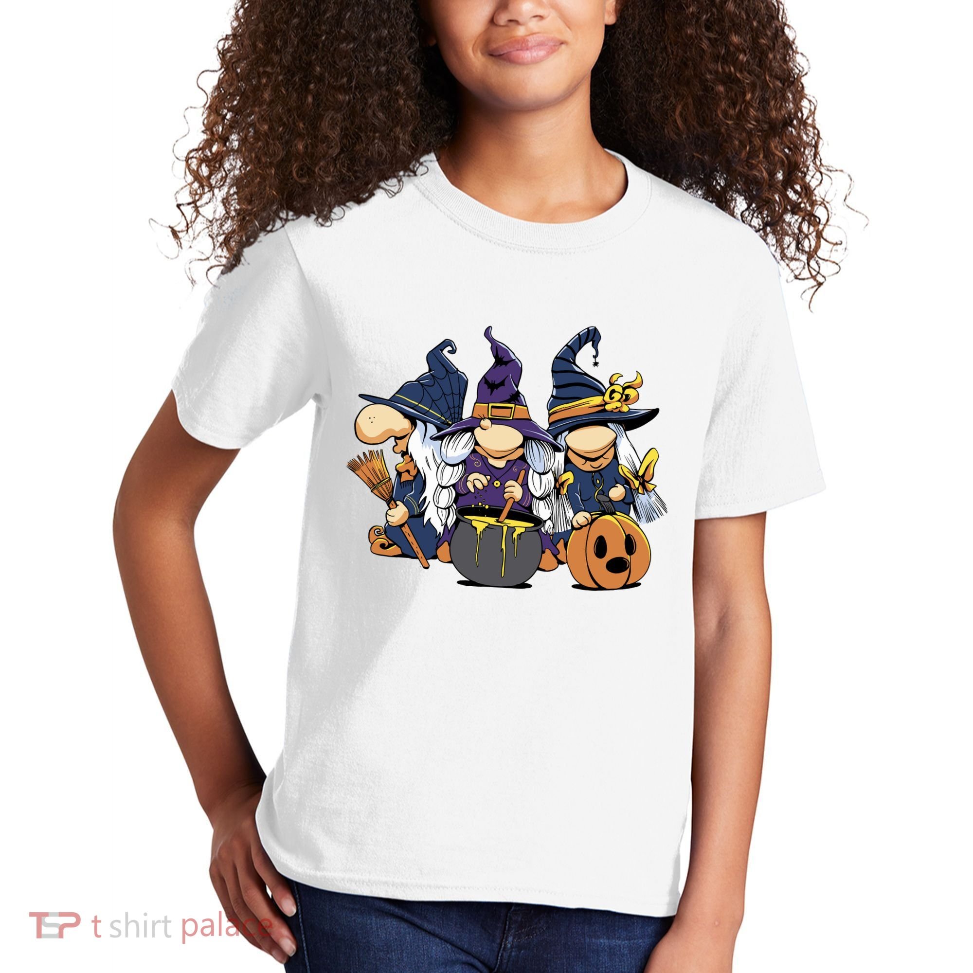 Halloween Witch Gnomes Kids T-Shirt