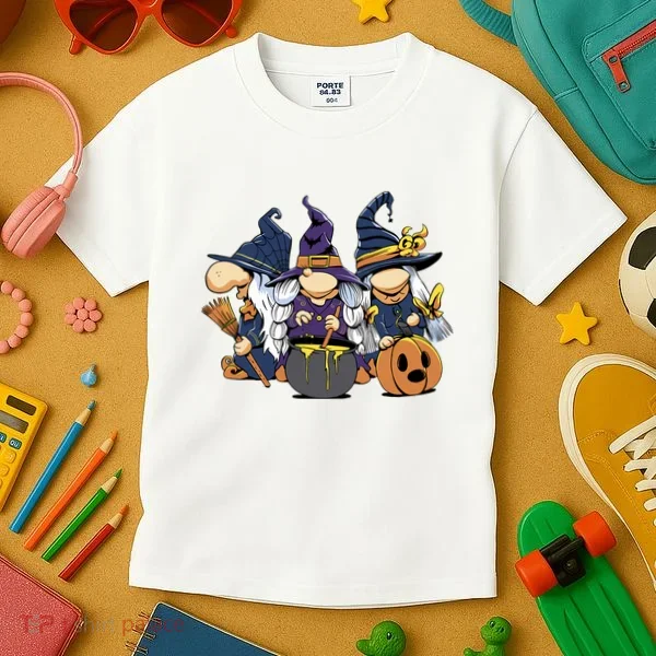 Halloween Witch Gnomes Kids T-Shirt