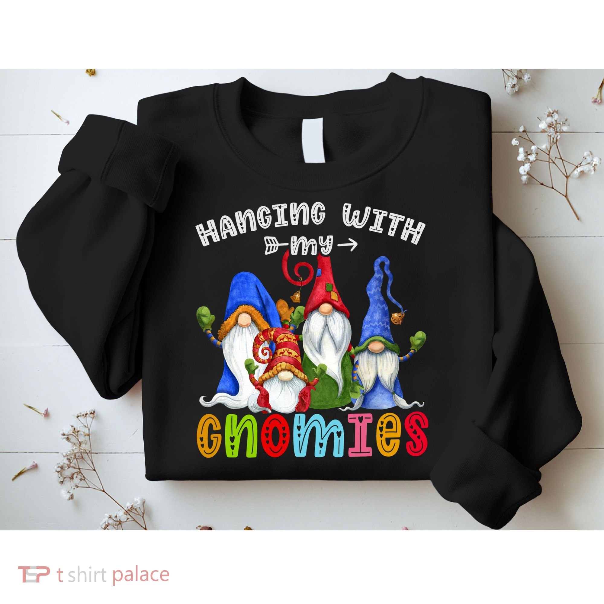 Hanging With Gnomies Gnome Merry Christmas Cute Gnomes Pajamas Sweatshirt