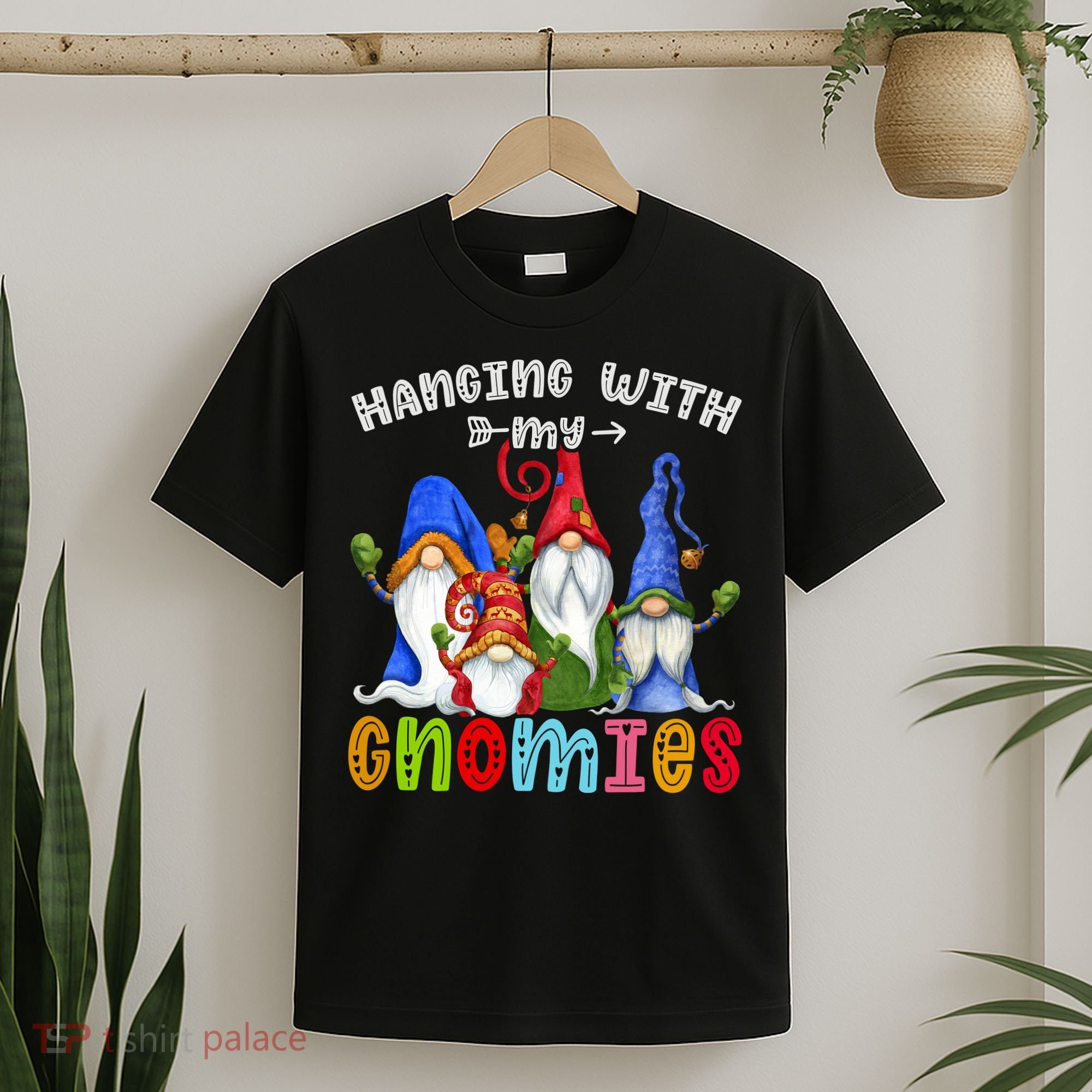 Hanging With Gnomies Gnome Merry Christmas Cute Gnomes Pajamas T-Shirt
